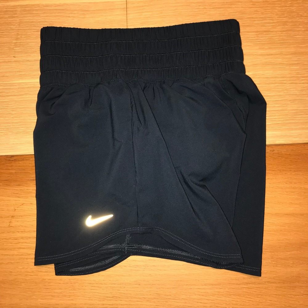 Nike Dri-FIT One High-Rise 3" Brief-Lined Shorts Navy Blue DX6642-478 Womens S - Picture 5 of 16